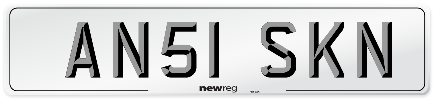AN51 SKN Number Plate from New Reg